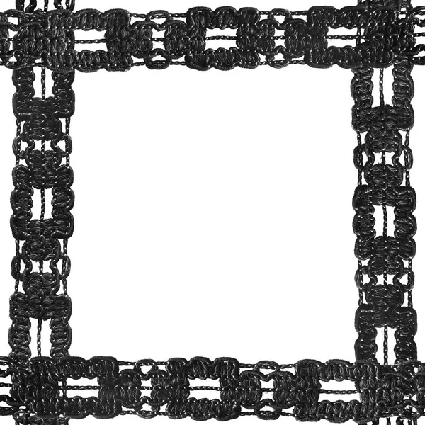 Black lace frame — Stock Photo, Image