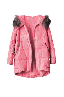 Pembe ceket izole