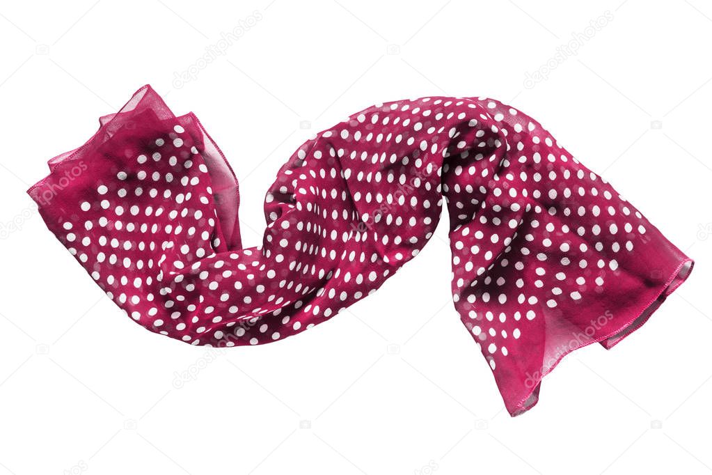 Pink scarf isolated