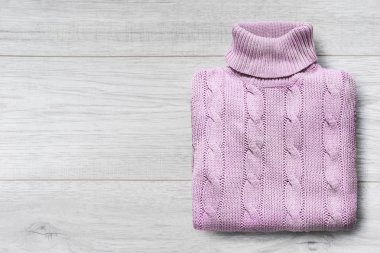 Kazak üzerine ahşap arka plan