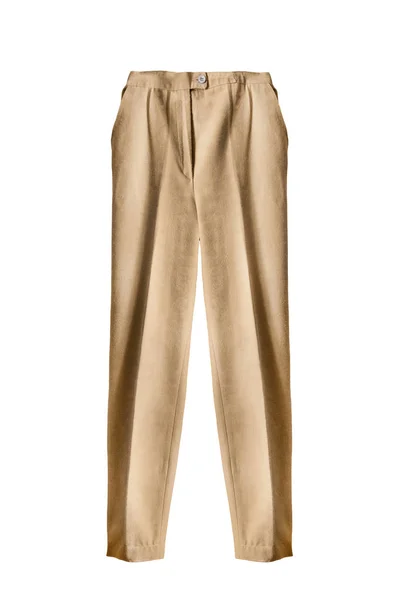 Beige broek geïsoleerd — Stockfoto