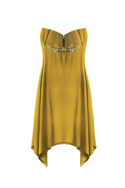 Желтое платье изолировано — стоковое фото