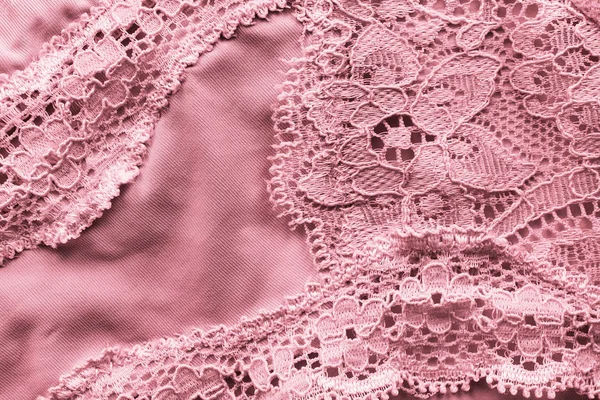 Розовое винтажное кружево — стоковое фото