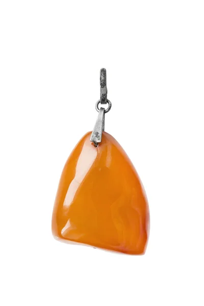 Amber pendant isolated — Stock Photo, Image