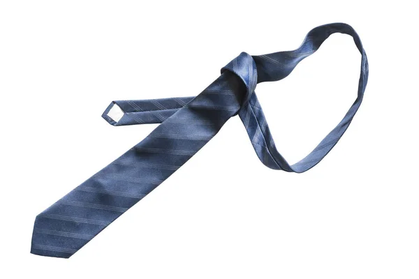 Blauwe stropdas geïsoleerd — Stockfoto