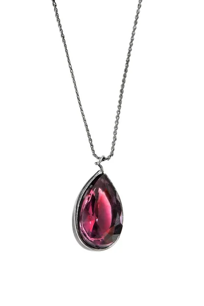 Pink crystal pendant — Stock Photo, Image