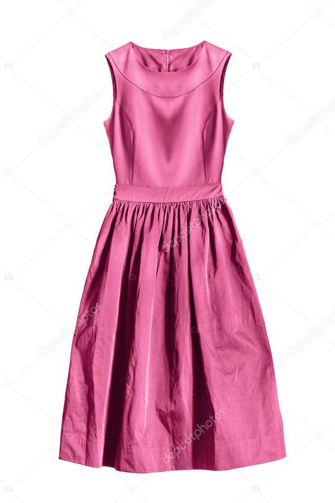 Pink dress isolated