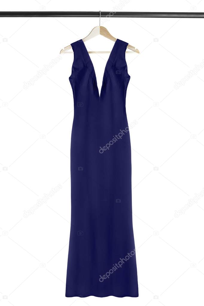 Gown on clothes rack