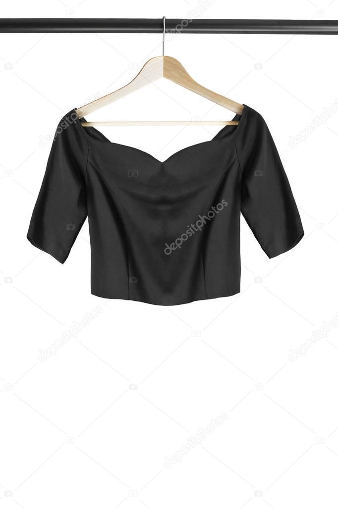 Top on clothes rack