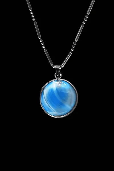 Aquamarine medallion isolated — Stock Photo, Image