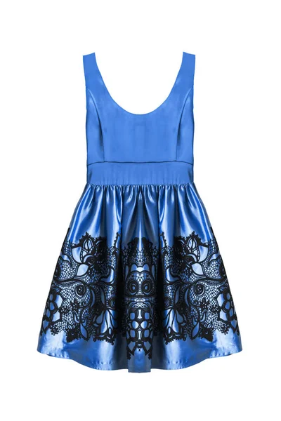 Blauwe jurk geïsoleerd — Stockfoto