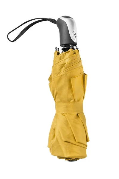 Żółty parasol na białym tle — Zdjęcie stockowe