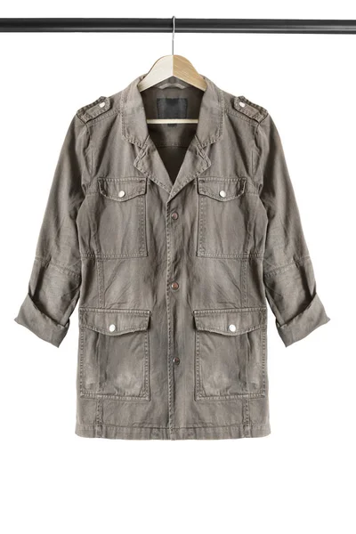 Jacket on clothes rack — Stock Photo, Image