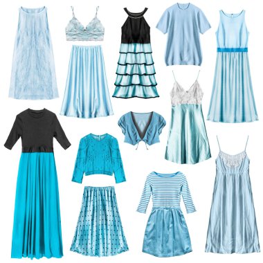 Cyan clothes isolated clipart