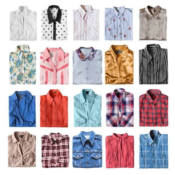 Folded shirts isolated Stock Image