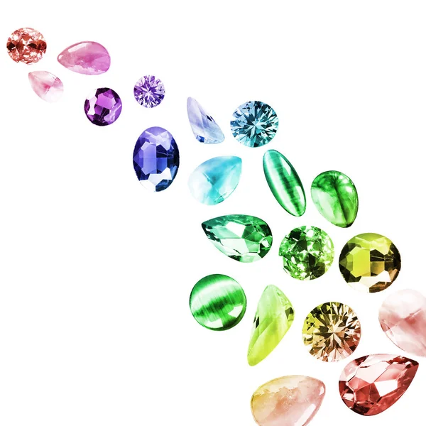 Renkli değerli taşlar izole