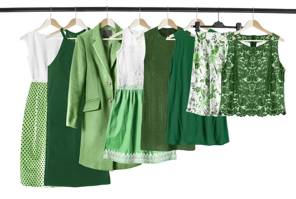 Grüne Kleidung isoliert — Stockfoto