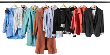 Ceketler ve mantolar izole