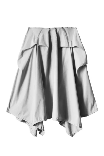 Szara spódnica na białym tle — Zdjęcie stockowe