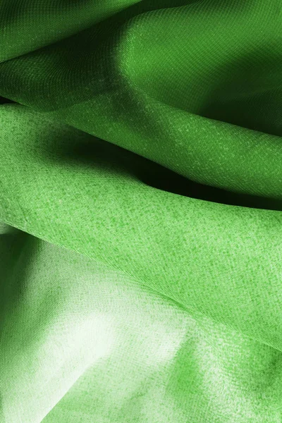 Draped green silk — Stock Photo, Image