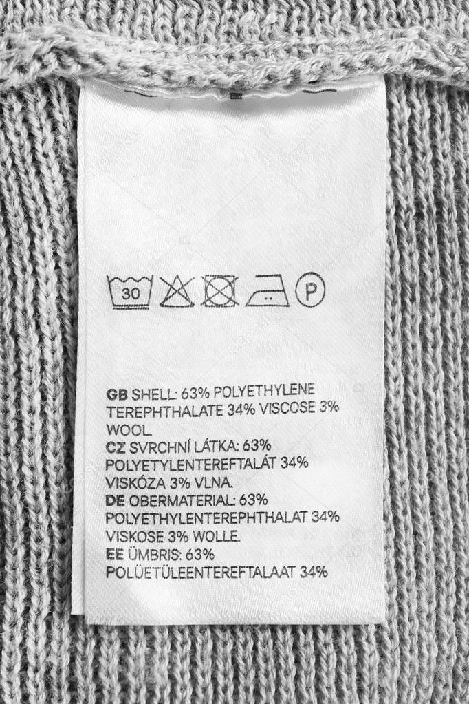 Fabric composition label