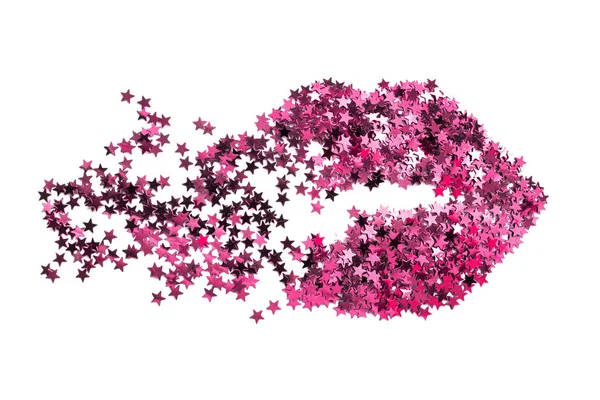 Pink glitter terisolasi — Stok Foto