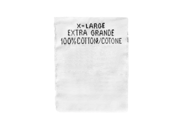 Etiqueta de composição de tecido — Fotografia de Stock
