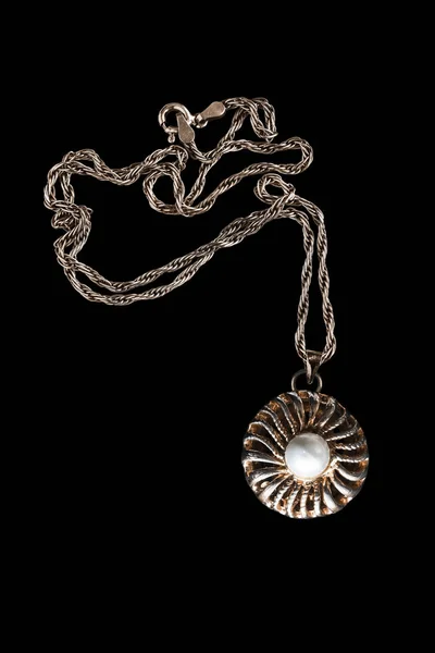 Necklace on black — Stock Photo, Image