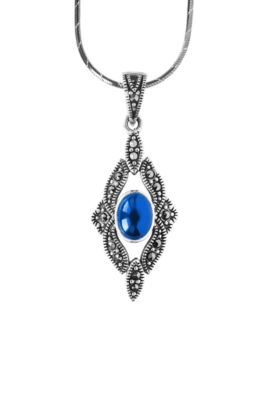 Sapphire pendant isolated — Stock Photo, Image