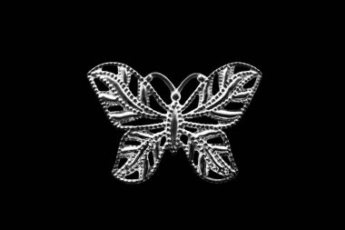 İzole kelebek broş