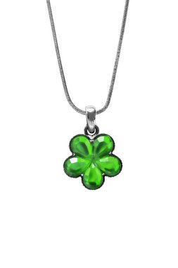 Green crystal pendant clipart