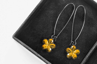 bir kutu içinde küpe