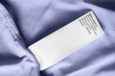 yıkama talimatları etiketi