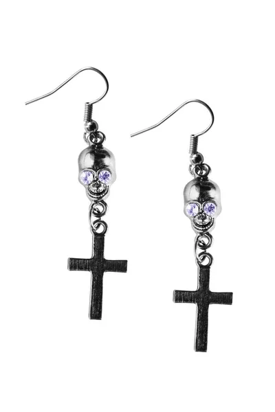 Gothic earrings isolated