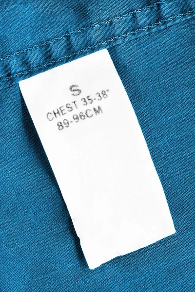 Etiqueta de ropa con letras — Foto de Stock