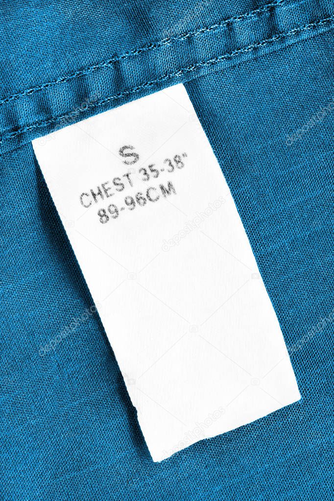 Lettered clothes label