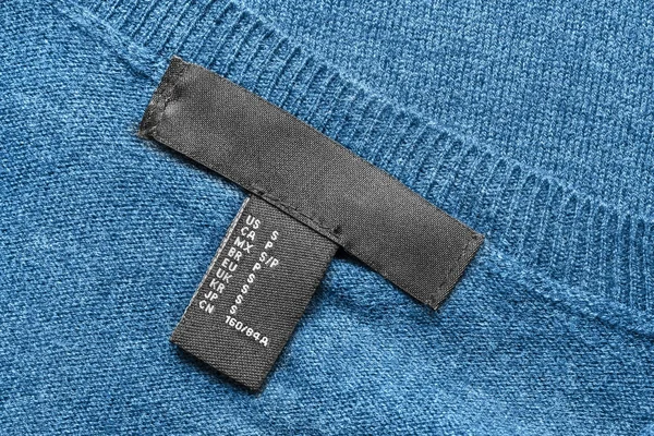 Етикетки текстильні одяг — стокове фото