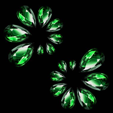 Yeşil taşlar izole