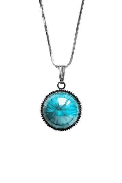 Turquoise pendant isolated — Stock Photo, Image