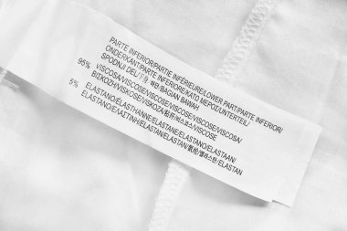 kumaş kompozisyon etiketi