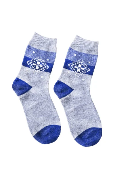 Blue socks isolated — Stock Photo, Image