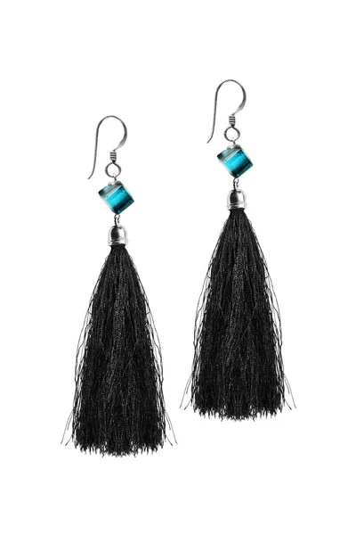 Tassel earrings isolated — Stock Photo, Image