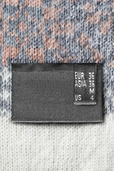 Etiqueta de ropa textil — Foto de Stock
