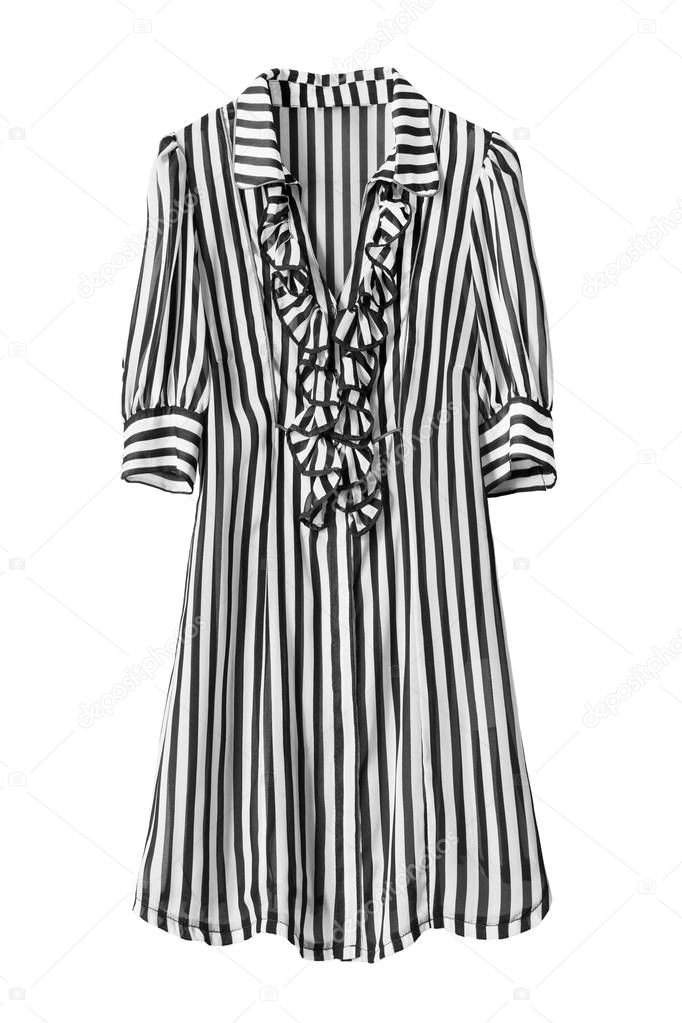 Striped dress isolated