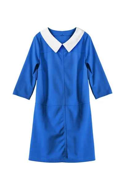 Blauwe jurk geïsoleerd — Stockfoto