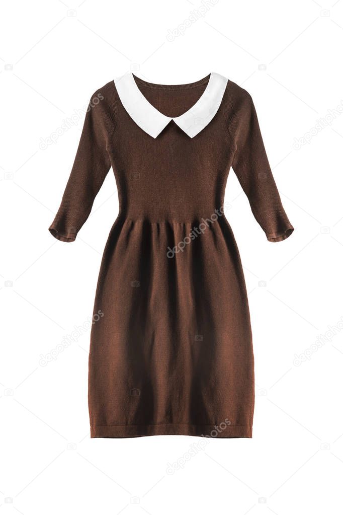 Knitted dress isolated