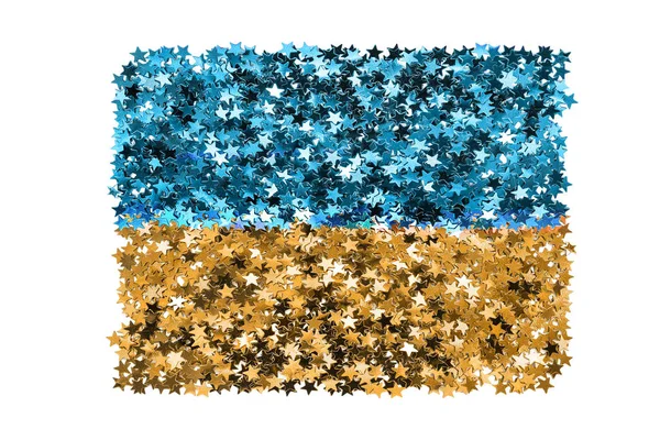 Bandiera ucraina glitter — Foto Stock