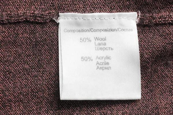 Content clothes label