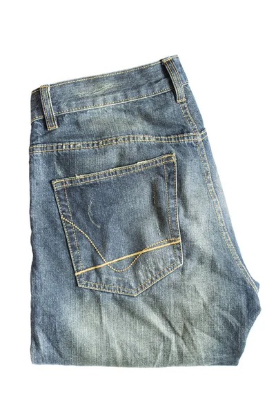 Sammenleggbare jeans isolert – stockfoto