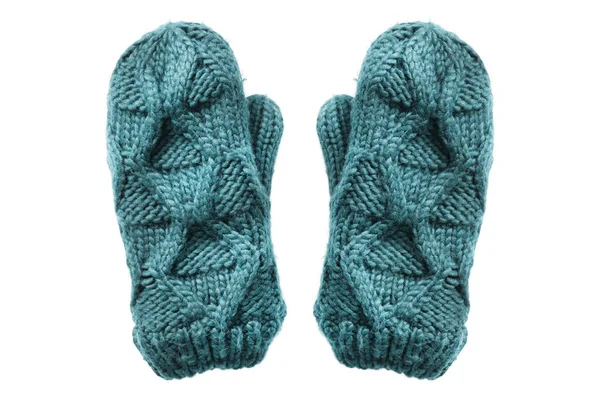 Knitted mittens isolated — Stock Photo, Image